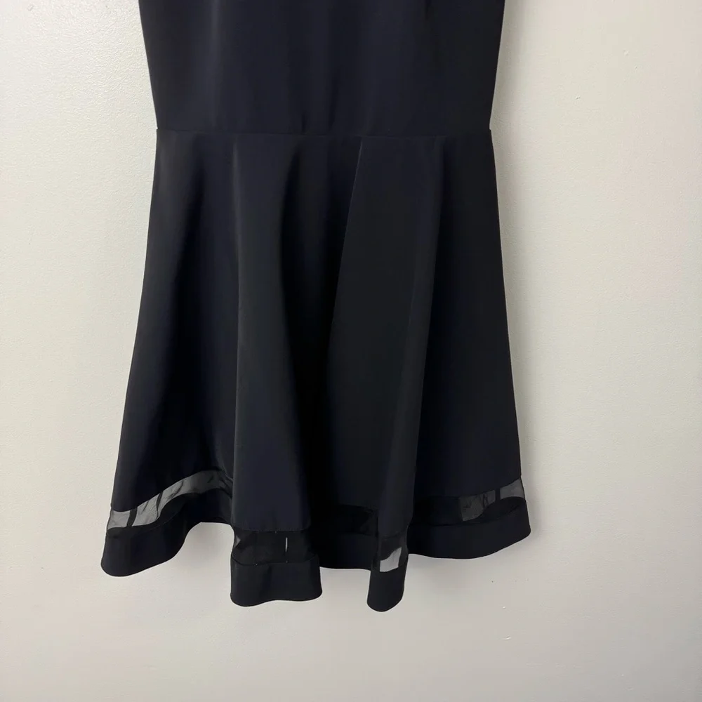 Alice + Olivia Frances Flared Mini Dress Size 4 Black - Picture 5 of 13